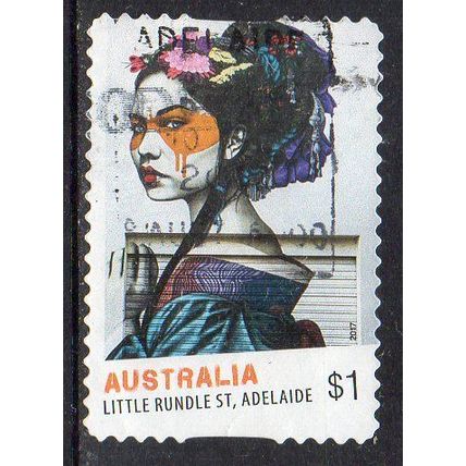 Australia 2017 Street Art - Little Rundle St, Adelaide $1 s/a Used