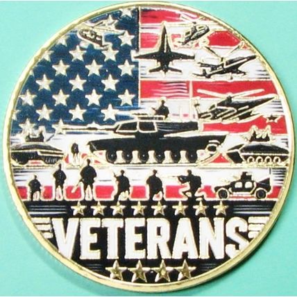 Military Veterans. Challenge Coin. 1.5". 03c.