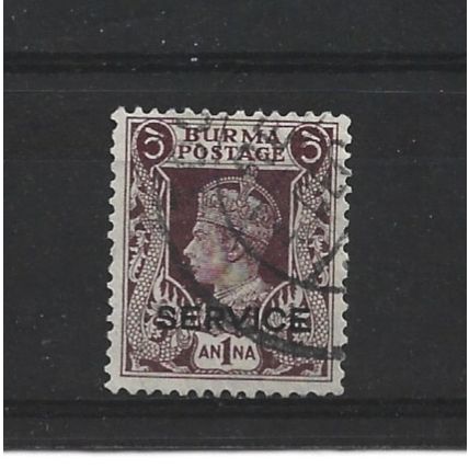 Burma.O18 1a Purple-Brown.Fine Used.Jul25c