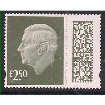 GB 2024 KC 3rd £2.50 Gooseberry Green Machin Used SG V5026 ( J1468 )