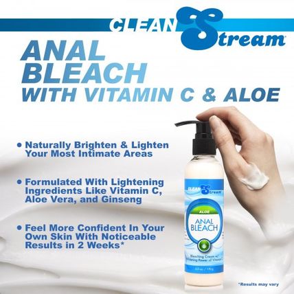 Anal Bleach w Vitamin C and Aloe 6 oz CleanStream Bleaching Cream Clean Stream !