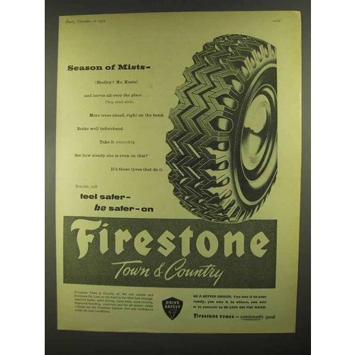 1959 Firestone Town & Country Tires Ad - Season Mists
