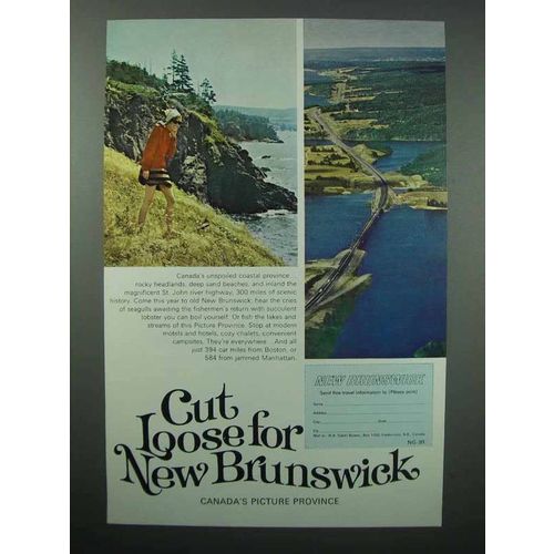 1969 New Brunswick Canada Tourism Ad - Cut Loose