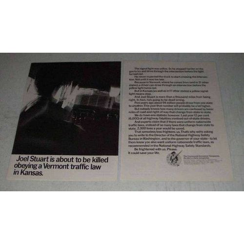 1970 Continental Insurance Ad - Killed Obeying Law