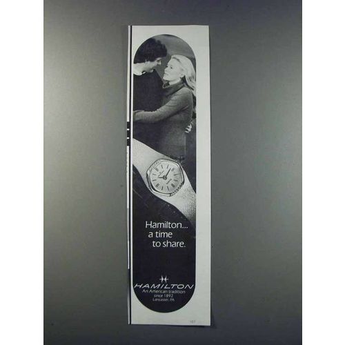 1981 Hamilton Watches Ad - A Time To Share