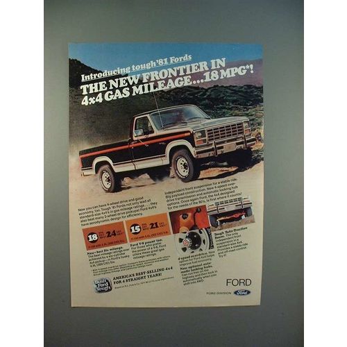 1981 Ford F-150 Pickup Truck Ad - The New Frontier