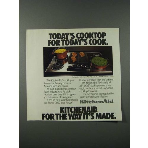 1986 KitchenAid Cooktop Ad - For Today's Cook