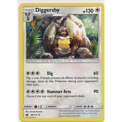 Pokemon Sun & Moon Crimson Invasion 88/111 Diggersby