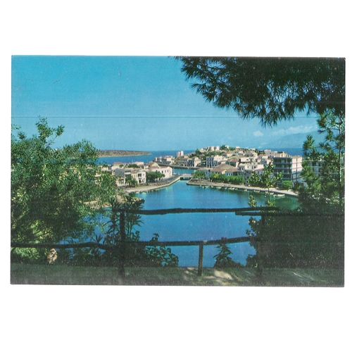 AGHIOS NIKOLAOS, CRETE, GREECE used postcard. 1985 postmark #