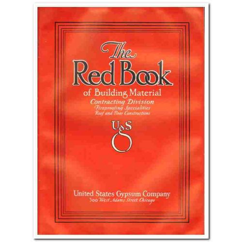 UNITED STATES GYPSUM COMPANY 1933 Red Book roof floor vintage catalog