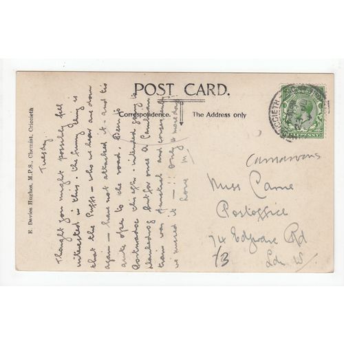 Rt Hon David Lloyd George's House Criccieth Postcard RP Caernarfonshire