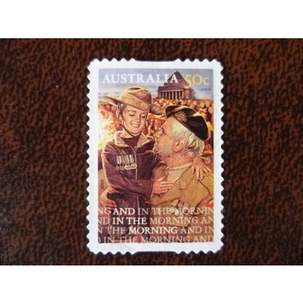 Australia 2008 Lest We Forget ANZAC Day 50c Veteran and boy used stamp SG2986