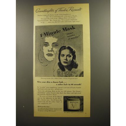 1945 Pond's Vanishing Cream Ad - Paulina Longworth Sturm