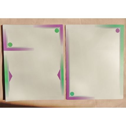 Geometric Design Tri-fold Brochure Paper Stationery 45 Pieces Craft Promo 017