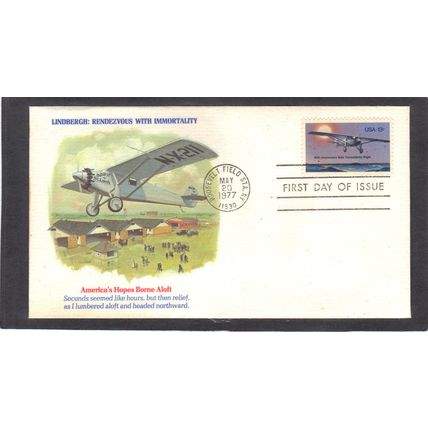 FDC Fleetwood Lindbergh 1710 13c Spirit of St. Louis (Cachet-U/A) CV42348