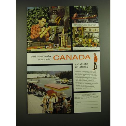 1955 Canada Tourism Ad - There's room to relax in uncrowded Canada