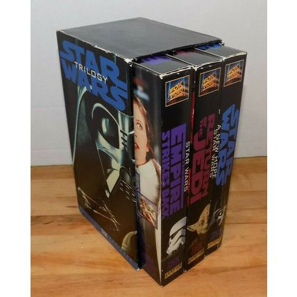 Star Wars Trilogy VHS 3 Tape Box Set 1995 Used