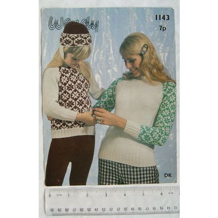 Vintage: Wendy 1143 mother & daughter snow set, DK, sweater, cap & leggings