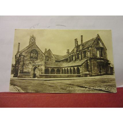 ALMSHOUSES, SHERBORNE, DORSET. unused antique postcard by F. Frith =