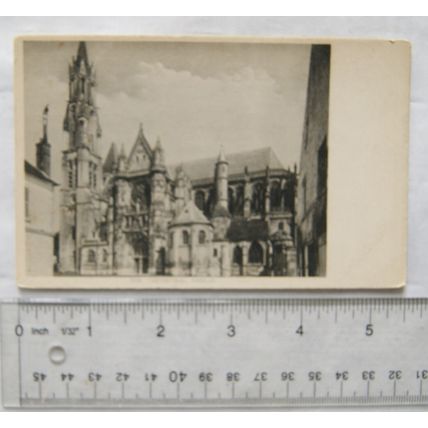 vintage postcard The Cathedral, Senlis, France