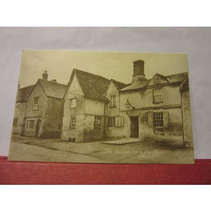GEORGE INN & SMITHY, LACOCK, WILTSHIRE unused antique postcard C. J. Butler =