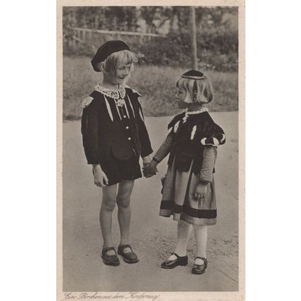 Kinderzeche Dinkelshuhl Kinderzug German Children Fashion Postcard