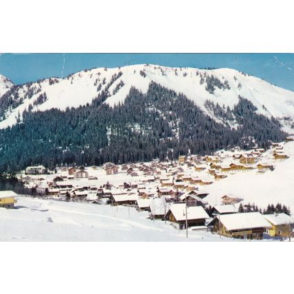 Morgins Switzerland Postcard posted 1972 creased