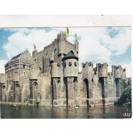 Gent Gravensteen Belgium Postcard posted 1970 crease