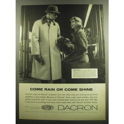 1958 Du Pont Dacron Advertisement - Gleneagles Coat - Come rain or come shine