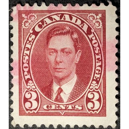 Stamp Canada SG359 1937 3c King George VI Used