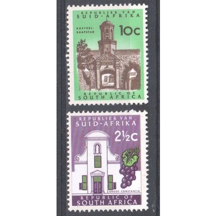 SOUTH AFRICA 1961 - Republic Issue - Cape Town Castle & Groot Constantia - MNH