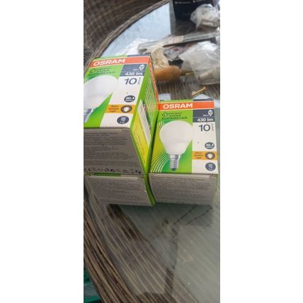 3x Osram 240v 9w SES (E14) Superstar Energy Saver Lamps (10 yr life)