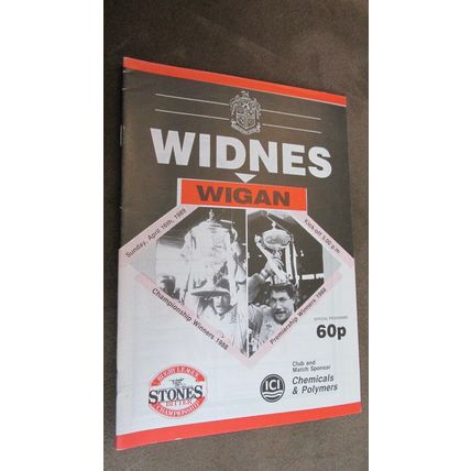 1989 Rugby Football League Programme - Widnes v Wigan - April
