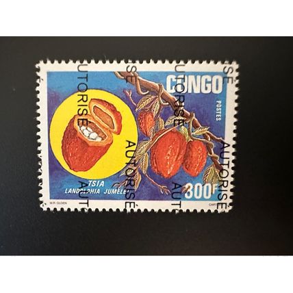 Congo 1998 Mi. 1537 surchargé overprint AUTORISE Fruits Früchte Tsia Landolphia