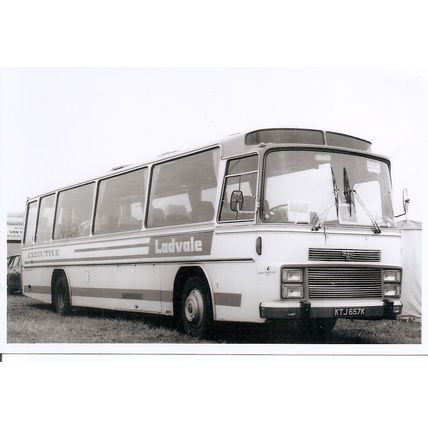 Black & White Photo of Ladvale Ltd. of Dursley - KTJ 657K ex. Hicks, Accrington