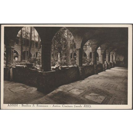 Antico Cimitero, Basilica San Francesco, Assisi, c1920 - Eredi Zubboli Cartolina