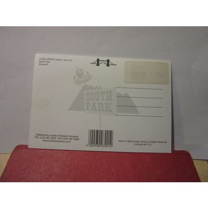 GROUP, SOUTH PARK, USA unused postcard 1998 London Postcard Co. =
