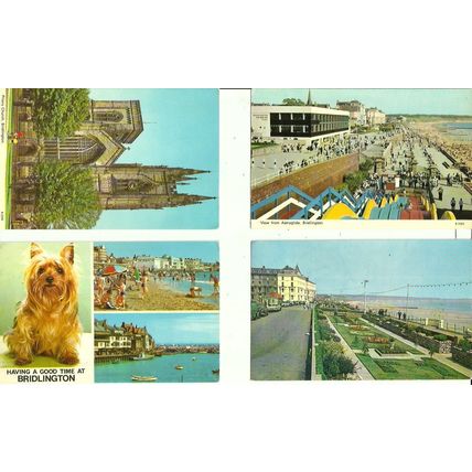 Yorkshire BRIDLINGTON Eight 1960's-1980's Postcards (Various Publishers)