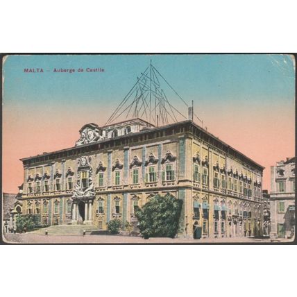 Auberge de Castille, Valletta, Malta, c.1910 - Postcard