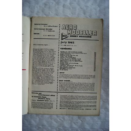1962 Aeromodeller Magazine - July + Plan