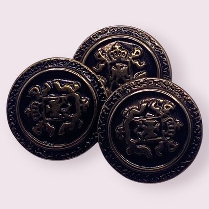 Bronze Coat Of Arms Shank Buttons 15mm Vintage Cardigans Coats Jackets Plastic