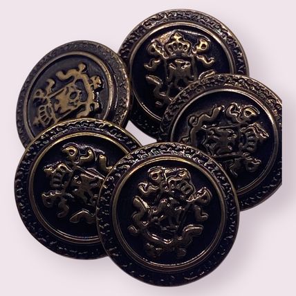 Bronze Coat Of Arms Shank Buttons 15mm Vintage Cardigans Coats Jackets Plastic