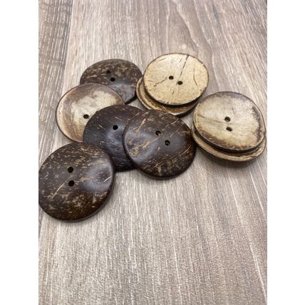 4Pcs 50mm Real Extra Large Coconut Shell Buttons 50mm Sewing Crafts Upholstery