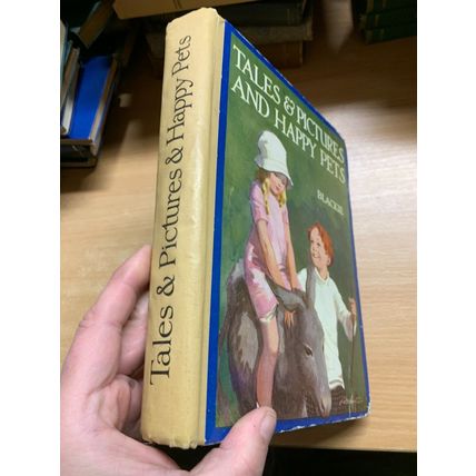 RARE* c1930 "TALES AND PICTURES AND HAPPY PETS" LARGE ILLUSTRATED HB BOOK (P5)