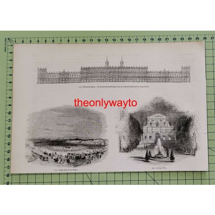 Padua And Italian Villa & Original Whitehall Design, Book Illustration, 1850