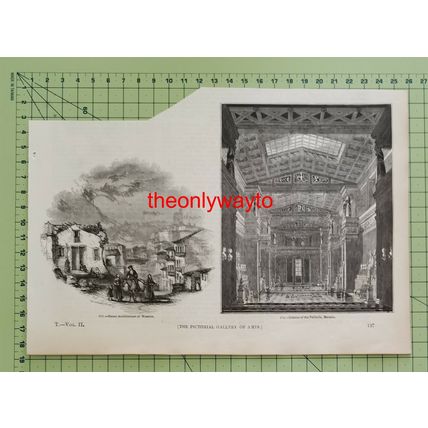Street, In Messina & Interior Valhalla, Bavaria, Book Illustration (Print), 1850