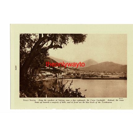 Corso Garibaldi, Salerno, Italy (Tivoli, Cascades On Reverse), Book Illustration