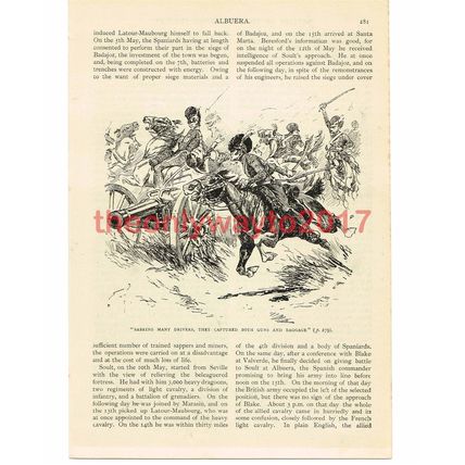 Sabring at Albuera (1811), Book Illustration, c1905