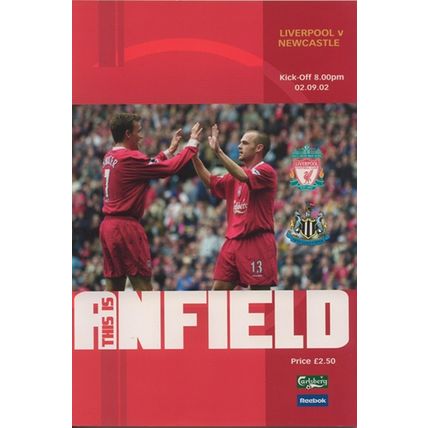 LIVERPOOL v NEWCASTLE UNITED PREMIER LEAGUE 2002