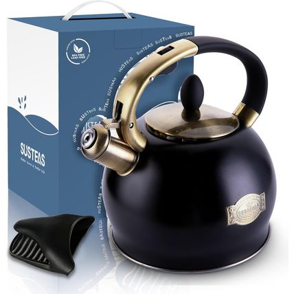 SUSTEAS Stove Top Whistling Tea Kettle - Food Grade Stainless Steel Teakettle Te